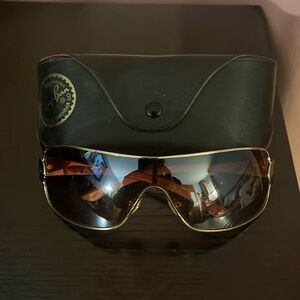 Vintage Ray-Ban sunglasses gold trim authentic smoke free environment